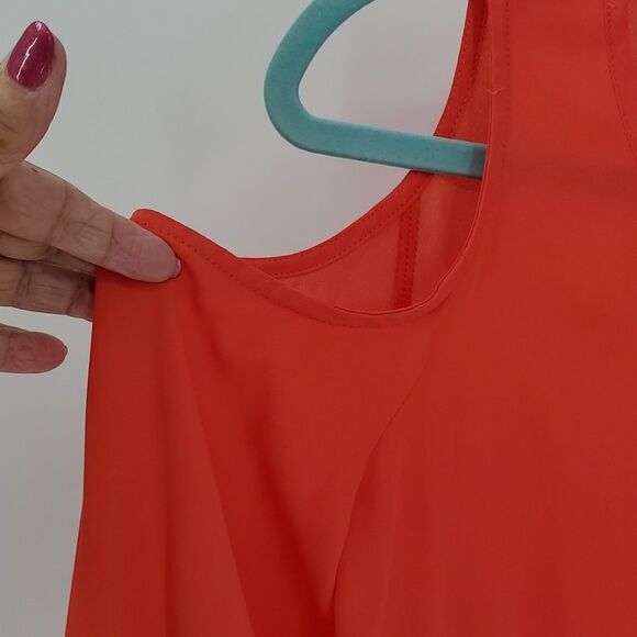 Rose & Olive bright peach blouse.  XS. Beautiful color. - Picture 2 of 8